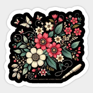 Floral accents for a fresh touch. Sticker